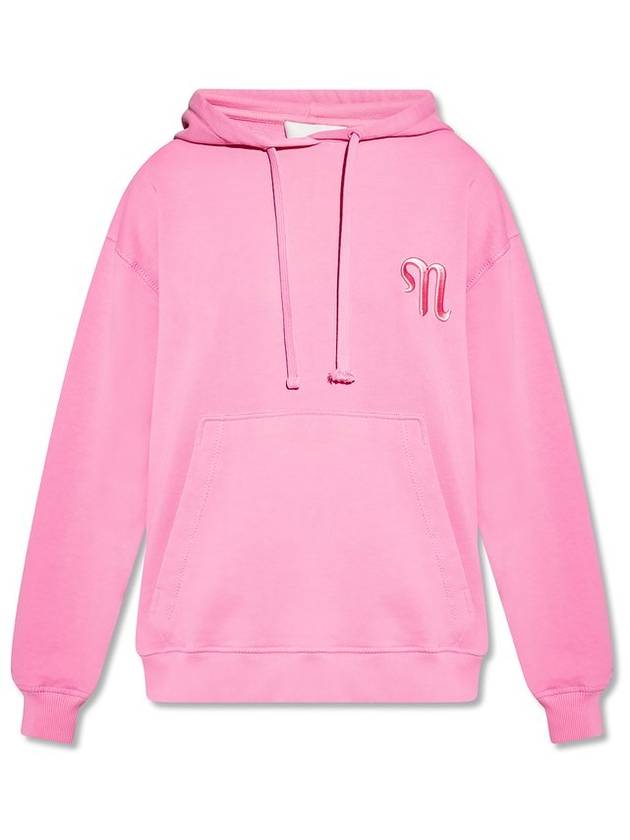 Nanushka 로고 자수 드로스트링 후디