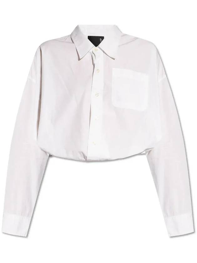 R13 오버사이즈 버튼업 셔츠 탑 R13WR269R338B0_WHITE