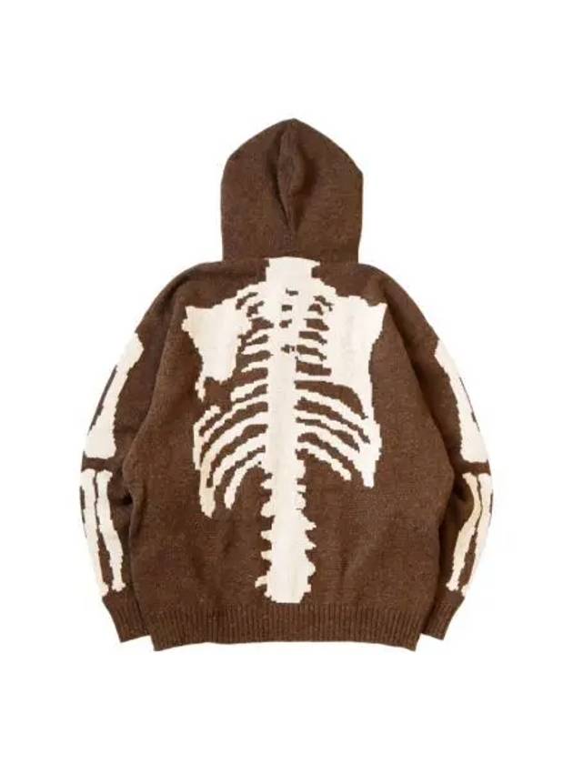 캐피탈 5G 울 본 후드 스웨터 브라운 Kapital 5G Wool Bone Hooded Sweater Brown