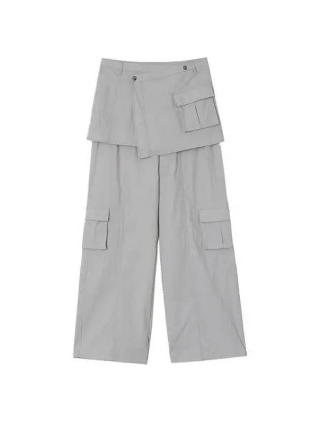 다이애그널 카고 랩 팬츠 그레이 Diagonal Cargo Wrap Pants Grey