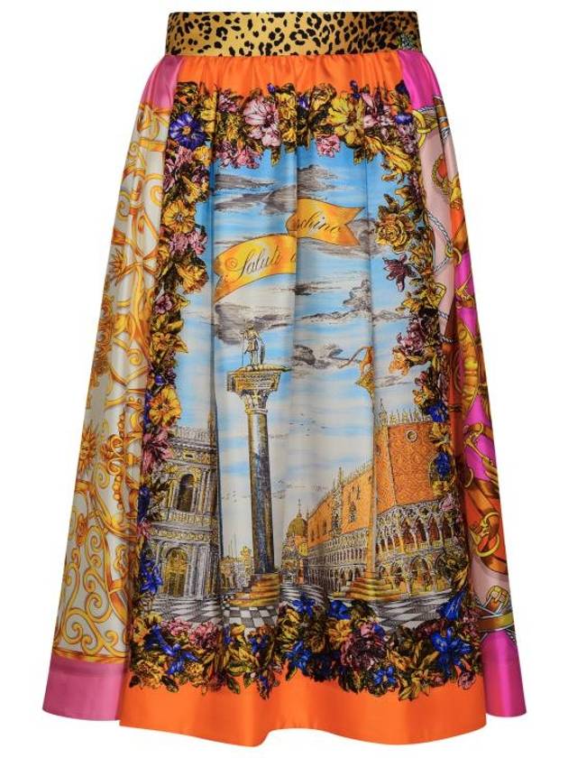 24SS 모스키노 미디 스커트 A0117 05511888 Multicolor