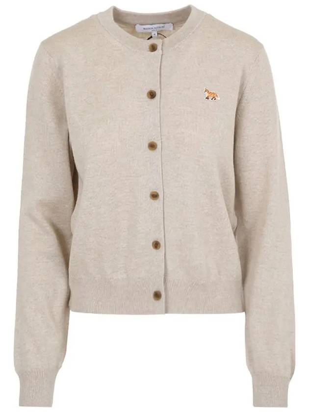 25F W PW00502KT1181 H218 메종키츠네 베이비폭스 여성 메리노 울 베이지 가디건