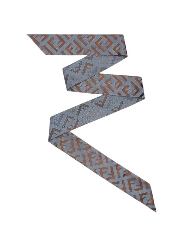 펜디 랩피 실크 스카프 라이트 블루