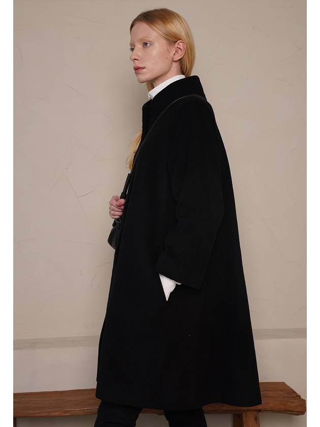 레터스 녹 싱글 코트 블랙