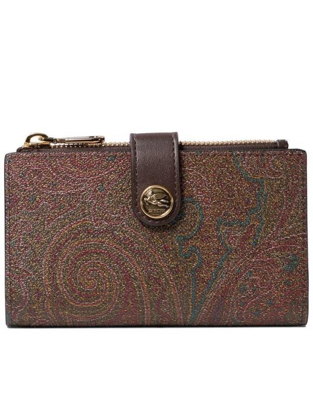 에트로 페이즐리 자카드 장지갑 브라운