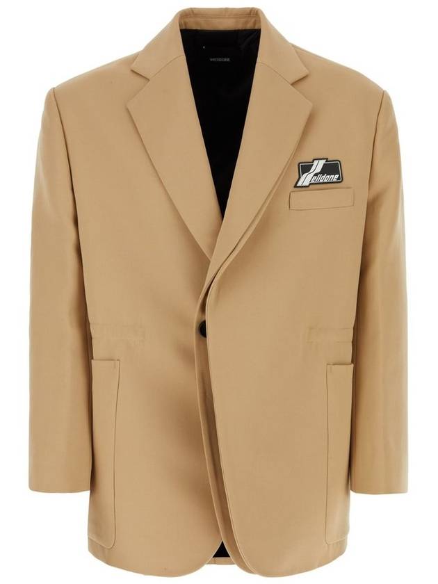 We11done 로고 패치 트윌 블레이저