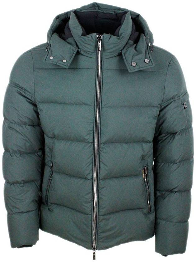 Moorer Water resistant hooded puffer jacket