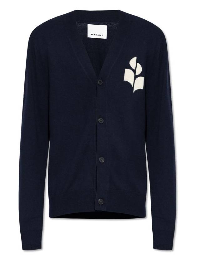 Isabel Marant 엘빈 로고 인타르시아 니트 V-넥 카디건