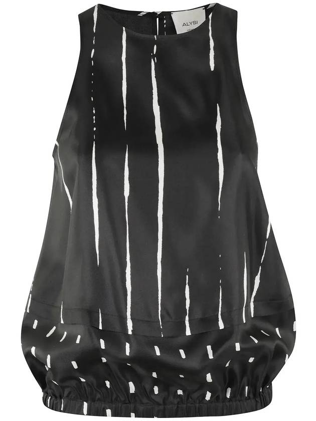 알리시 스트라이프 크루넥 슬리브리스 탑 105244P5012_LINE