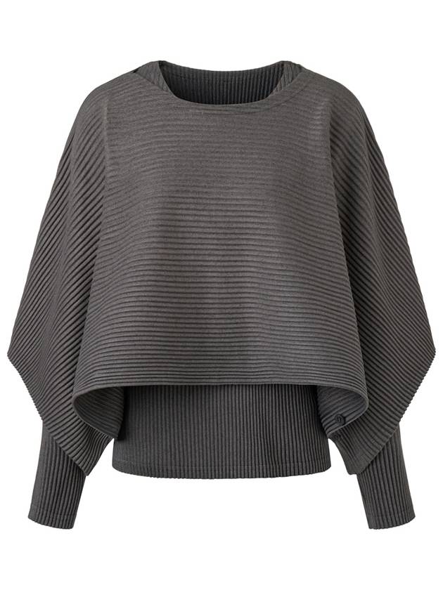 여성 윈터 케이프 투웨이 플리츠 블라우스 그레이