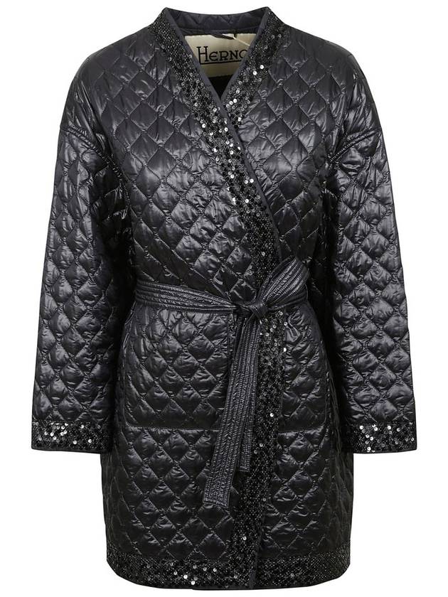 에르노 세퀸 장식 벨트 패딩 재킷