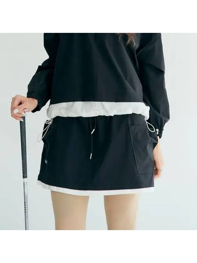 셋업 포켓 큐롯 블랙