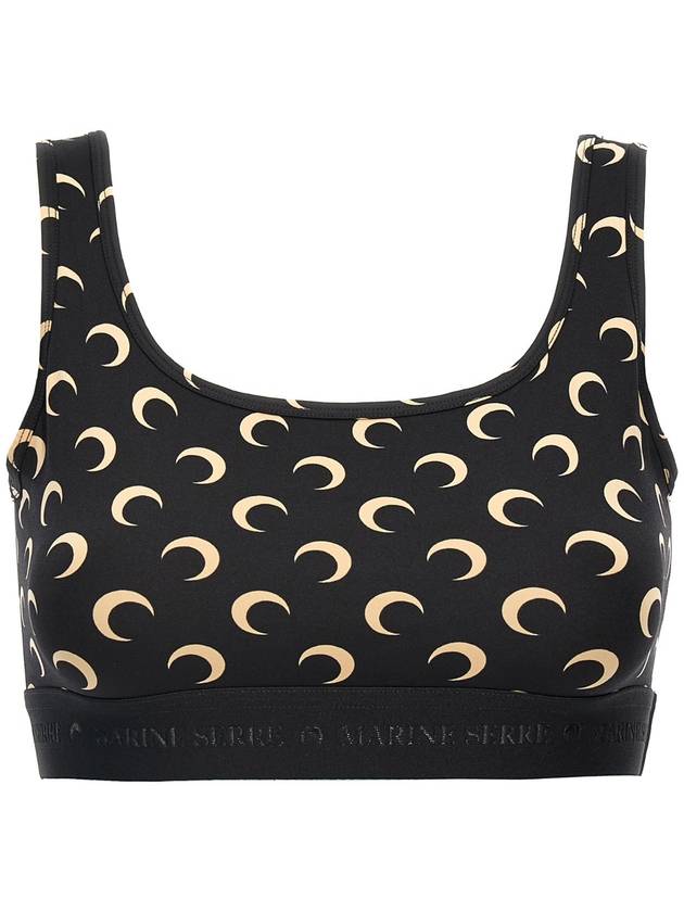 MARINE SERRE & 39 문프린티드 저지& 39 크롭탑 WUW055ACJER0001IT99