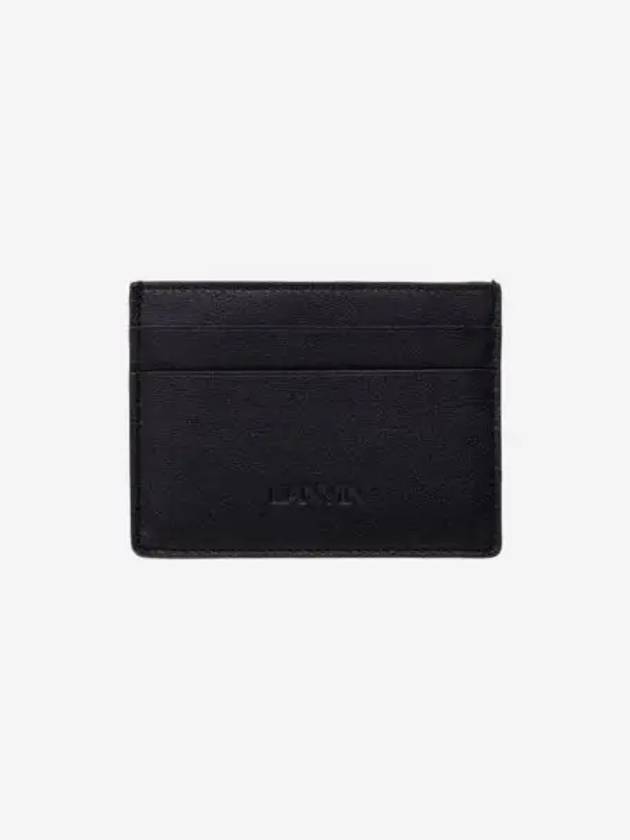 랑방 로고 엠보스드 카드 지갑 블랙 Lanvin Logo Embossed Card Wallet Black