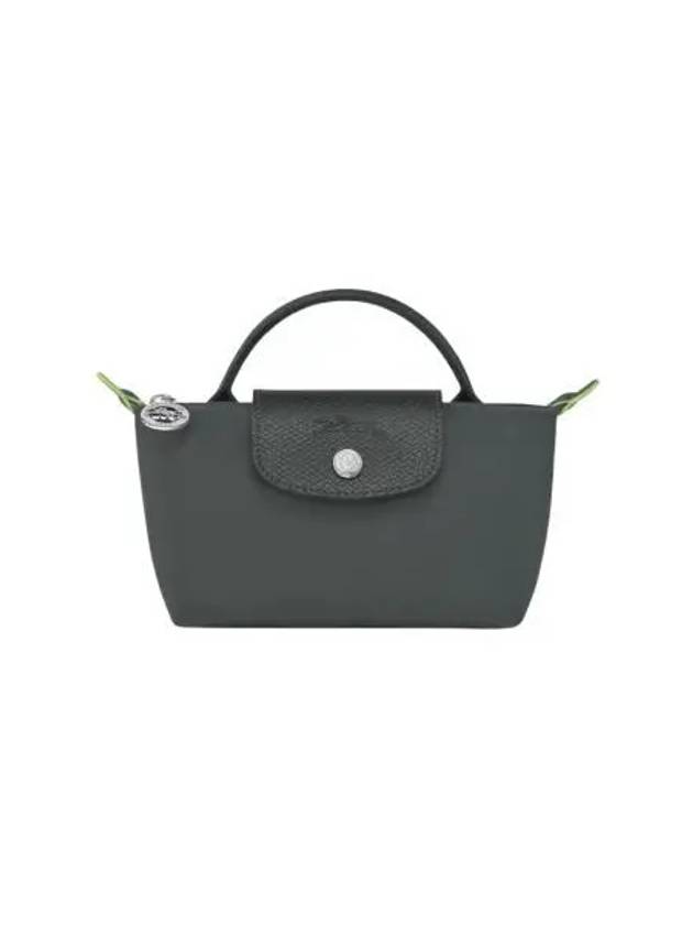 롱샴 르 플리아쥬 그린 핸들 파우치 그래파이트 Longchamp Le Pliage Green Handle Pouch Graphite