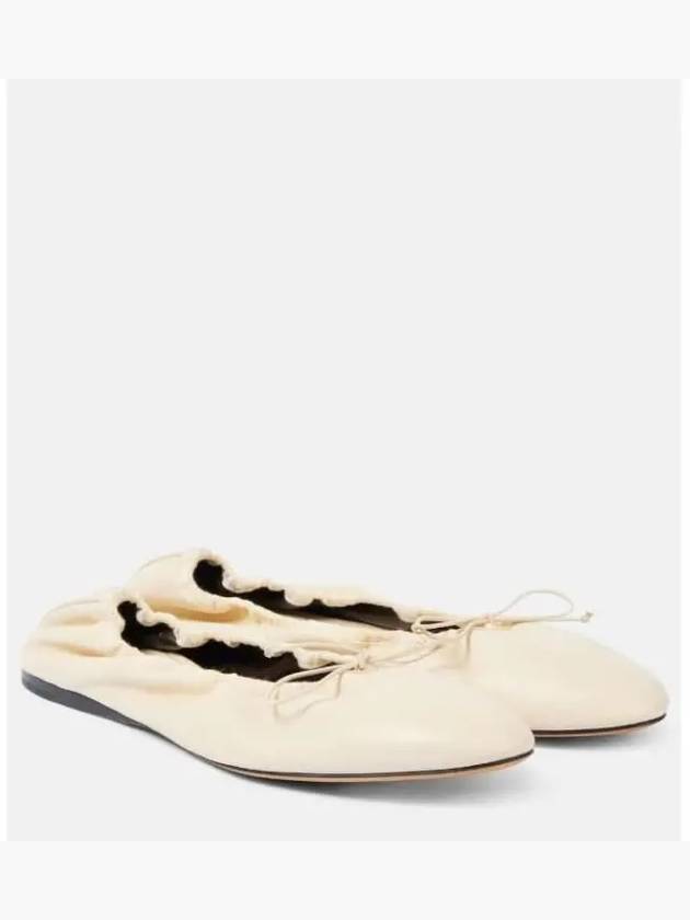 더로우 아워 레더 발레 플랫