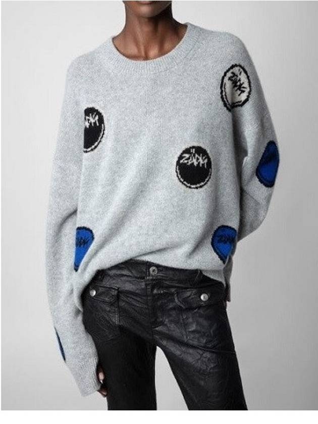 쟈딕앤볼테르 Markus 해피 페이스 캐시미어 니트