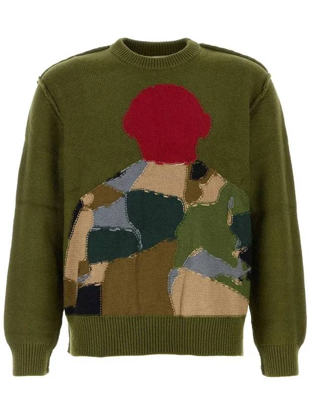 키드슈퍼 그래픽 니트 스웨터 AW24SW20_GREEN