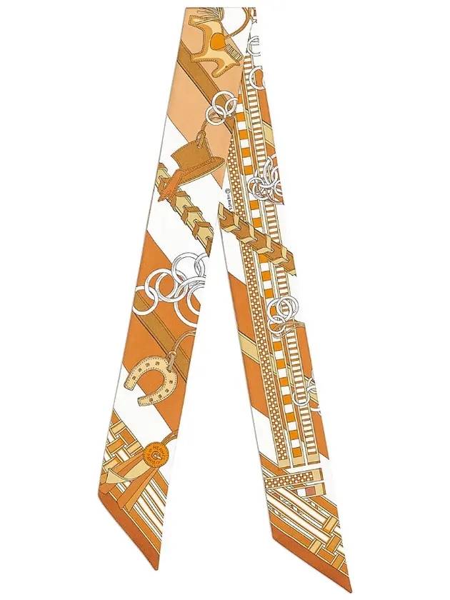 에르메스 브라이드 에 그리 그리 트윌리 스카프 카라멜