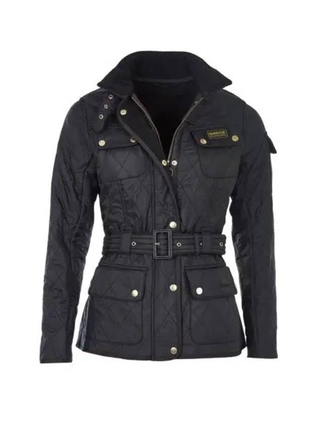 W 바버 인터네셔널 폴라퀼트 자켓 블랙 W Barbour International Polarquilt Jacket Black