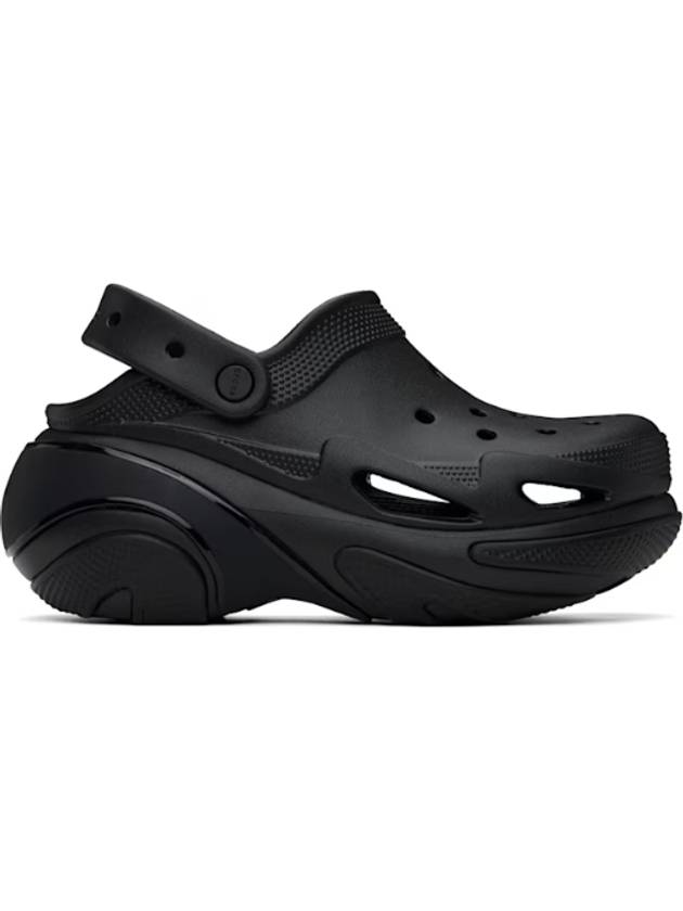 Black Bubble Crush Clogs 242209M234057