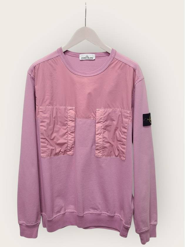 스톤아일랜드 인디핑크 와펜 패치 투포켓 맨투맨 L