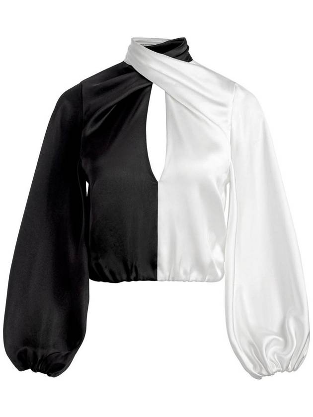 Alice+Olivia Mahogany Twist Neck Cropped Top