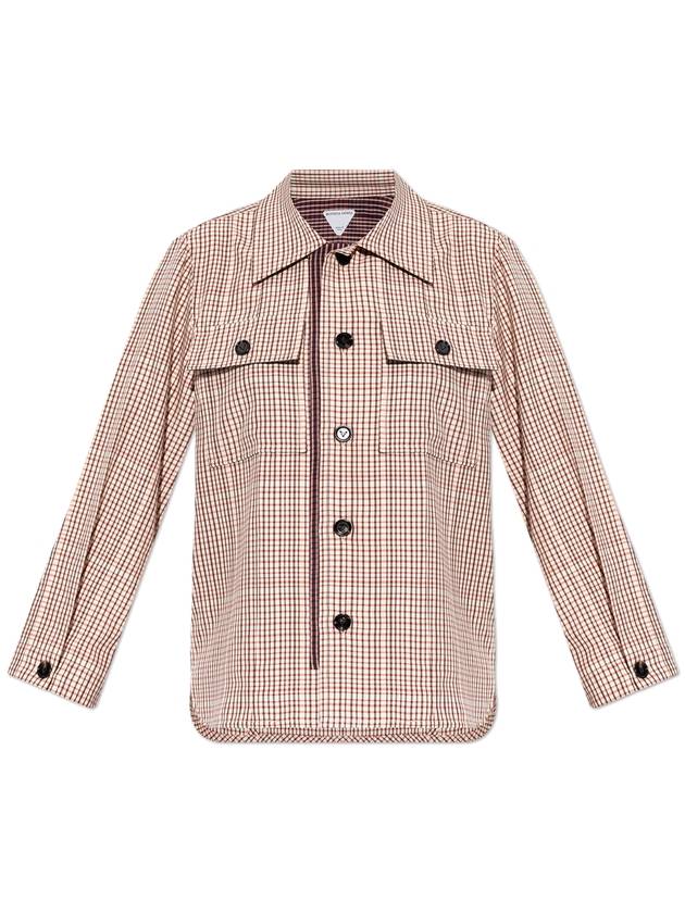 25SS 보테가베네타 여성 셔츠 Bottega Veneta Plaid Shirt Women's Red