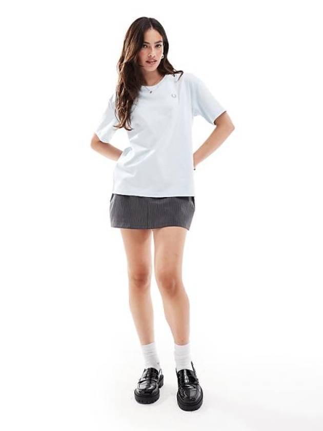 프레드 페리 크루넥 티셔츠 블루 Fred Perry crew neck t shirt in blue