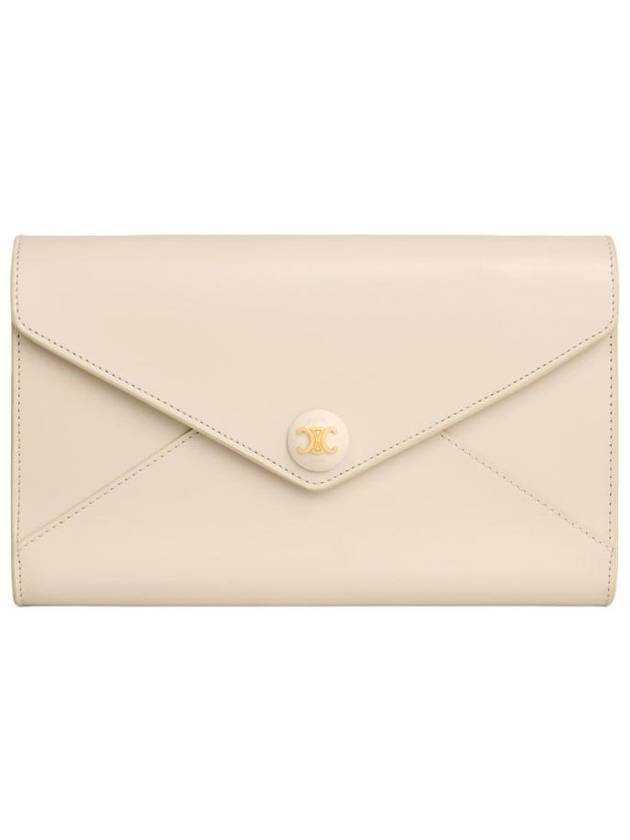 셀린느 엔벨로프 월렛 온 체인 샤이니 카프스킨 크림 10P663DPV 01CR
