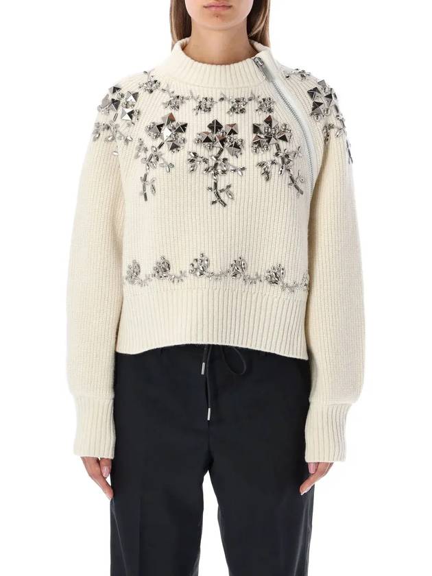 Sacai 장식 크루넥 니트 스웨터 2206218WR_151