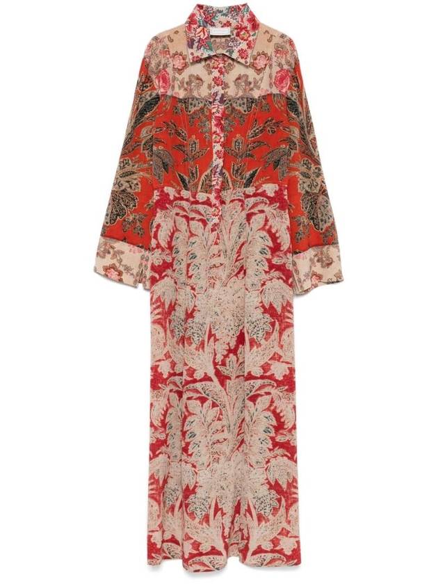 피에르 루이스 마스키아 여성 PRINTED SILK MAXI DRESS TRAPEZIO S AB12434101515053