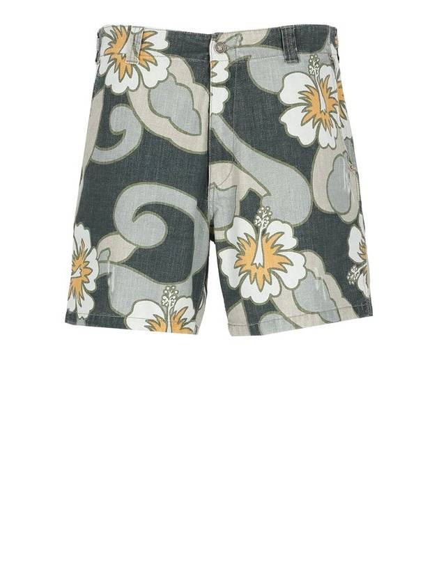 엘 히비스커스 프린트 미드웨스트 버뮤다 반바지