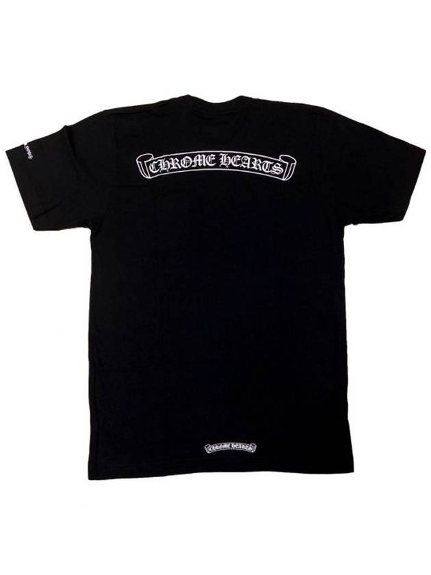 크롬하츠 스크롤 로고 포켓 티셔츠 반팔 블랙