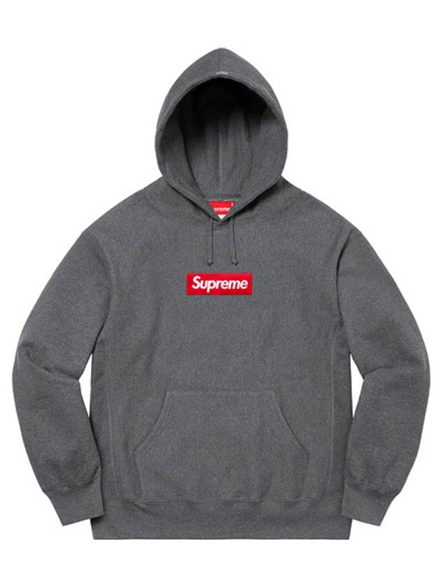 21FW 슈프림 박스로고 후드 스웨트셔츠 차콜 Supreme Box Logo Hooded Sweatshirt Charcoal