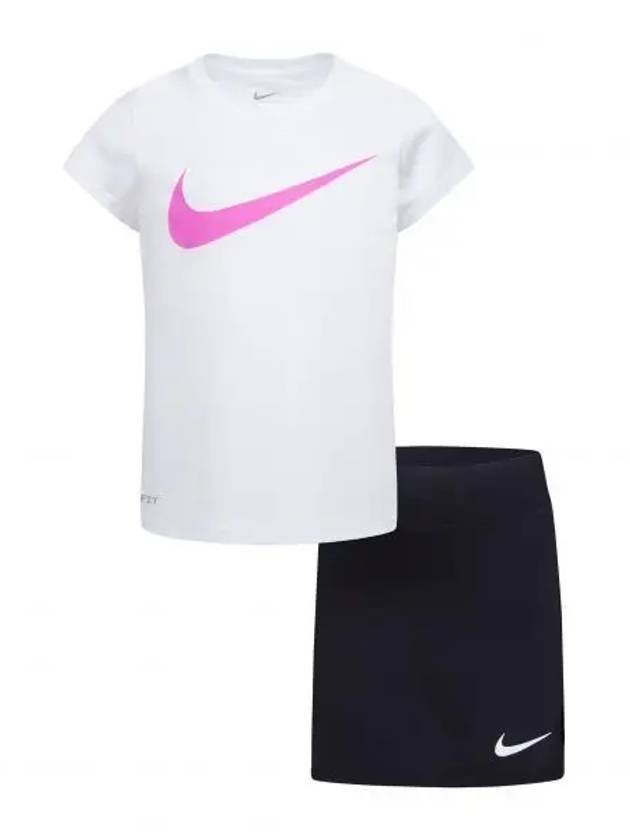 키즈 나이키 키즈 드라이핏 Scooter 티셔츠 & 숏 쇼트 쇼츠 바지 세트 블랙 10337636
