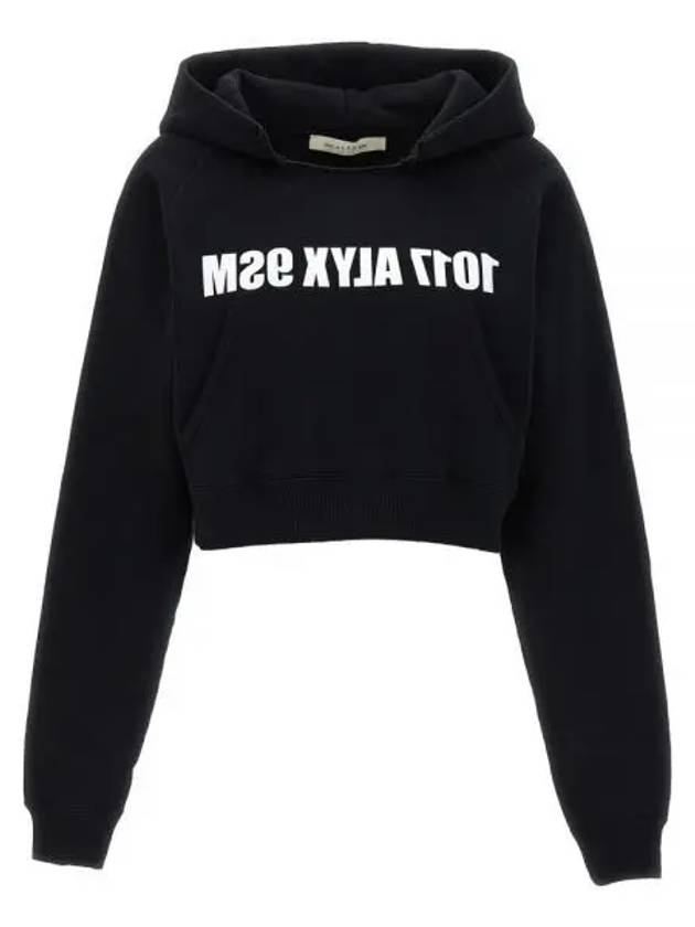 1017 알릭스 9SM 로고 프린트 크롭 후드티 AA907866OM