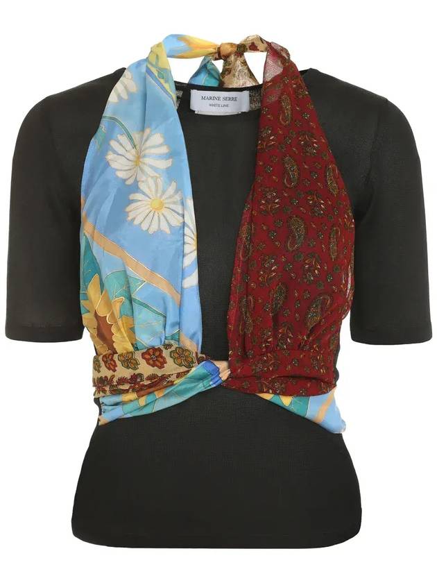 Marine Serre 트위스트 스카프 장식 탑 T240SS22WUKNIVI935_10