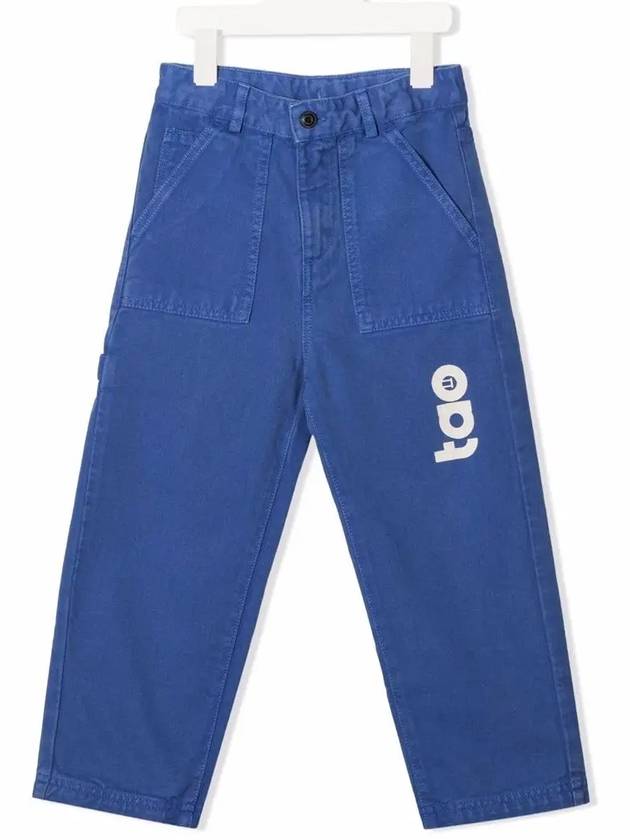 21FW 키즈 로고 프린트 스트레이트 진 F21070 003FN