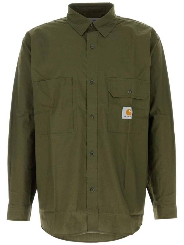 칼하트 WIP Bottle green poplin L S Irwin Shirt I034530 41XX