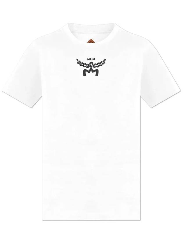 MCM 로고 프린트 티셔츠 MFTFSBC010_WT