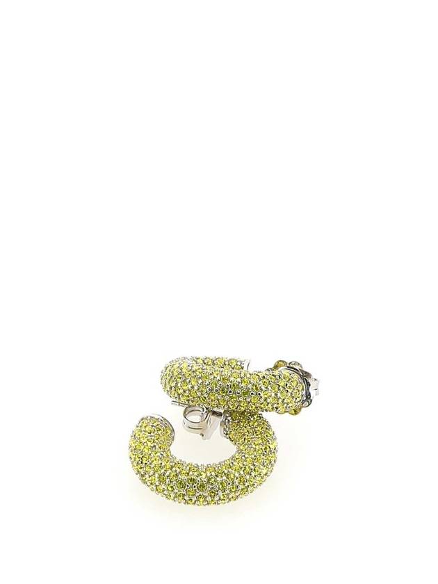 Amina Muaddi Cameron 장식 미니 후프 이어링