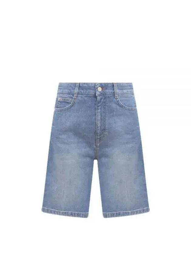 스텔라 맥카트니 로고 데님 버뮤다 쇼츠 반바지 숏 팬츠 여성