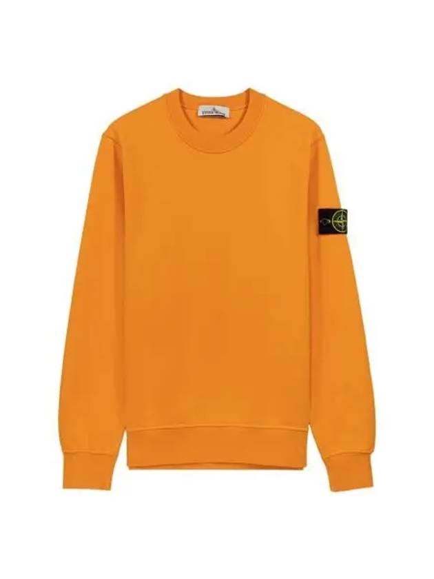스톤 아일랜드 63051 코튼 플리스 가먼트 다이드 스웨트셔츠 오렌지 23SS Stone Island 63051 Cotton Fleece Garment Dyed Sweatshirt Orange 23SS