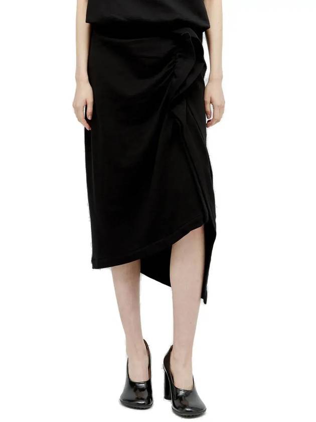 Dries Van Noten 미드 라이즈 드레이프 스커트 0111588610_900