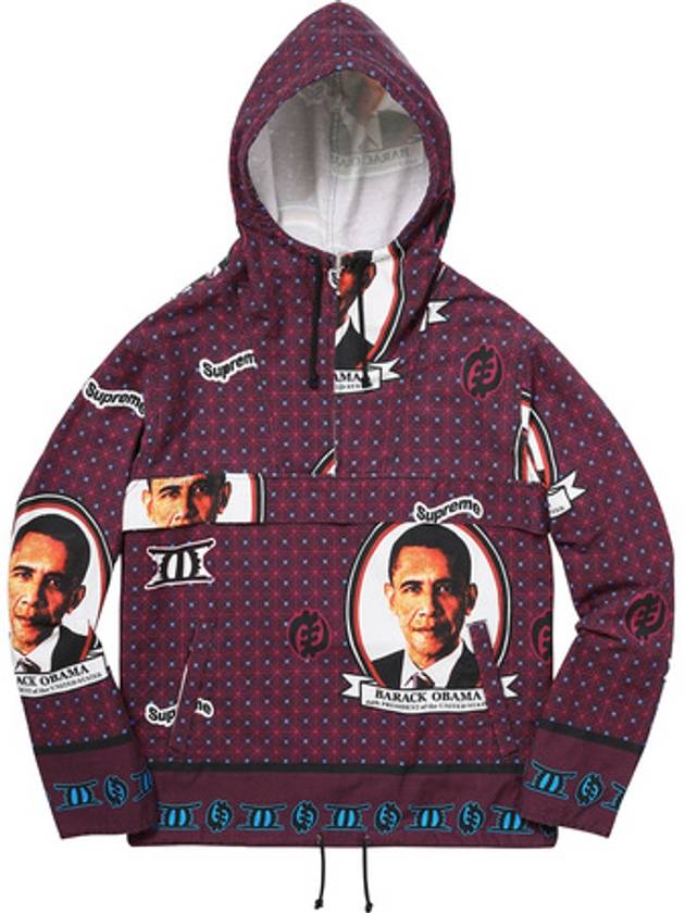 17SS 슈프림 오바마 아노락 자켓 마룬 Supreme Obama Anorak Jacket Maroon