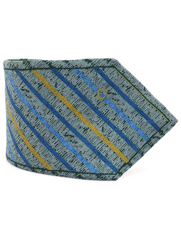 밀라숀 100% 실크 멀티 컬러 스트라이프 패턴 넥타이