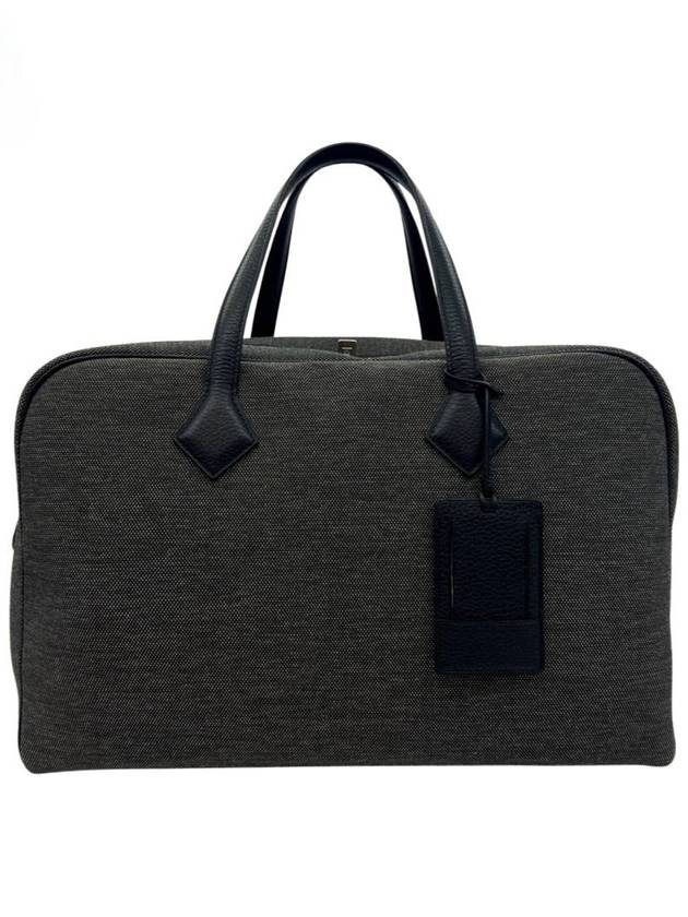 에르메스 빅토리아2 43size 그레이 블랙 패브릭