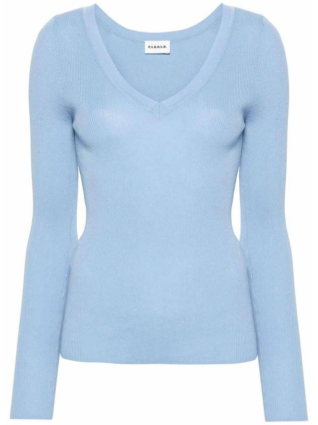 P. A.R. O.S. H. V-neck ribbed-knit jumper