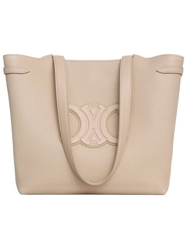 셀린느 카바스 아나이스 스몰 그레인 카프스킨 토트 백 카푸치노